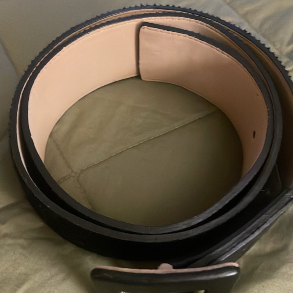 Calvin Klein FUR Vintage black pony hair wide belt size Large - Picture 6 of 13